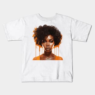 Afrocentric Woman Dripping With Melanin Kids T-Shirt